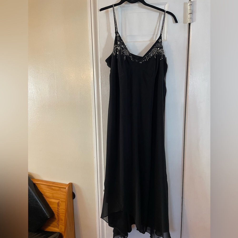 Eva Blue black dress with sparkly detail